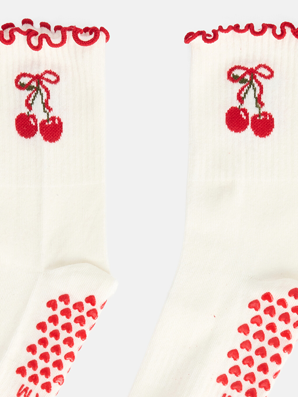 Woman Ecru Ankle Socks-1