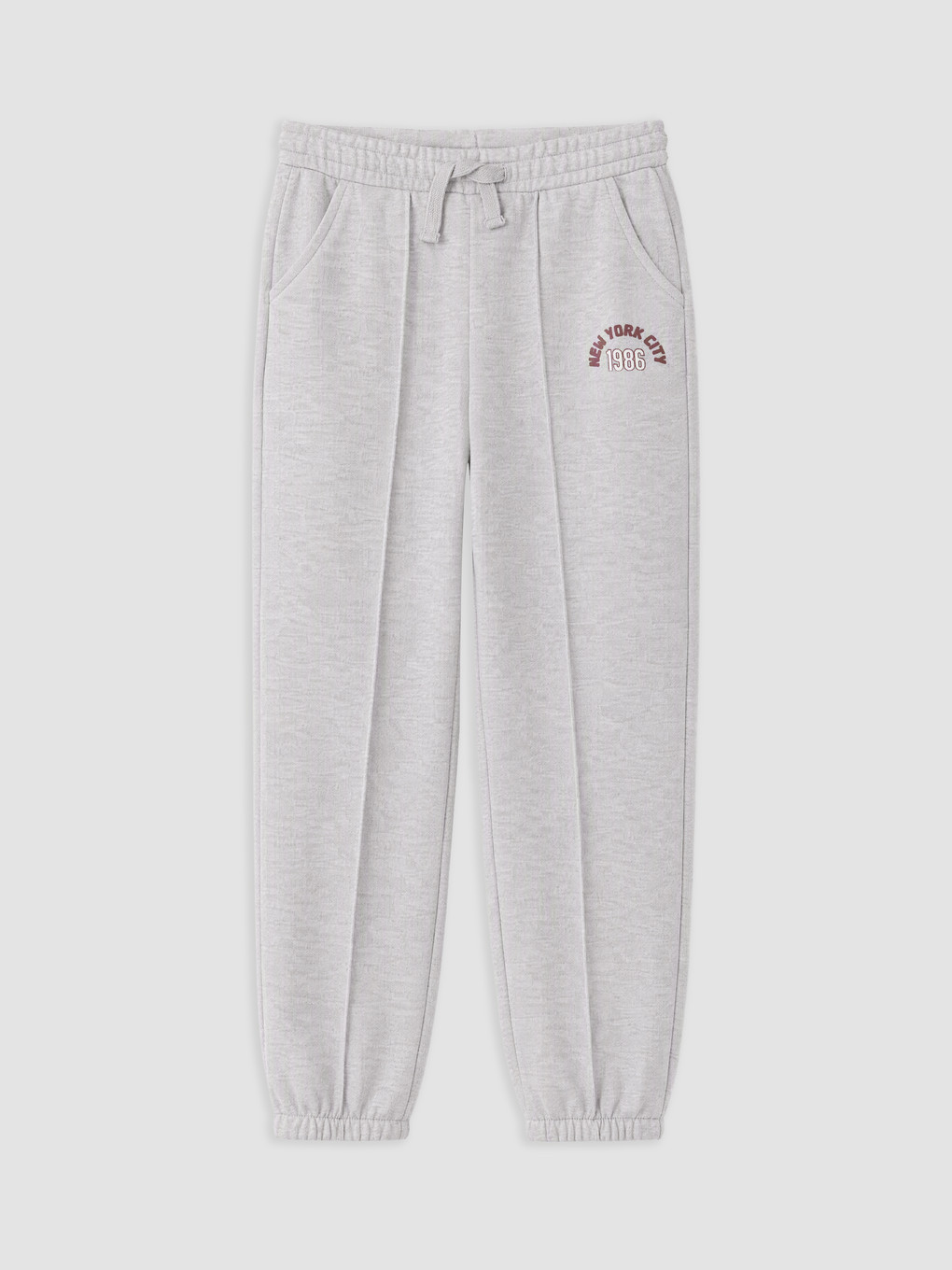 Gri Nyc Baskılı Erkek Çocuk Jogger Eşofman Altı