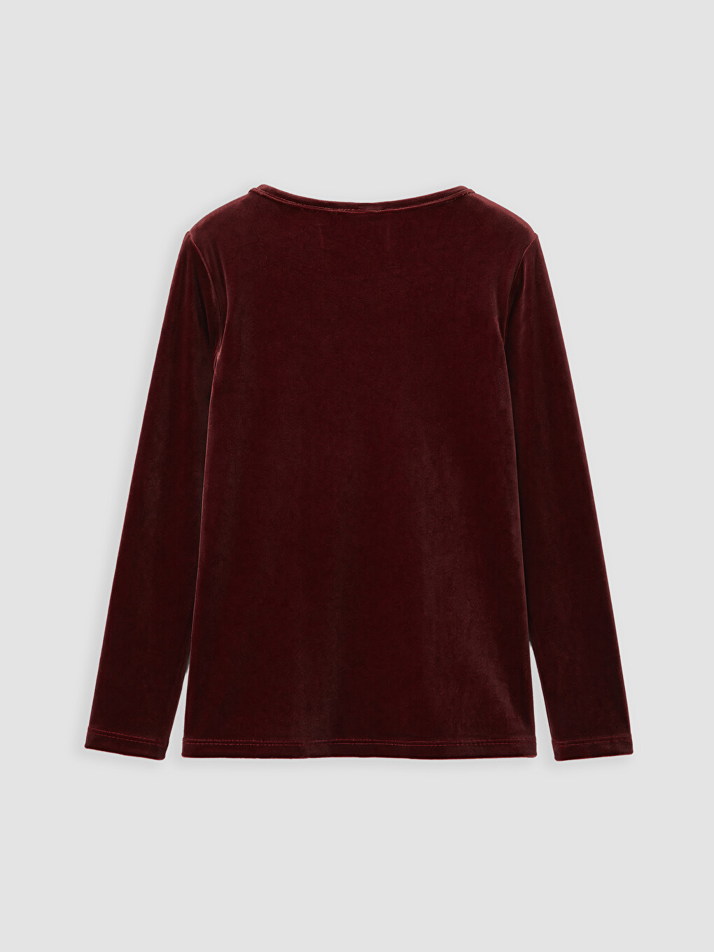 Crew Neck Girls' Velvet Blouse-2