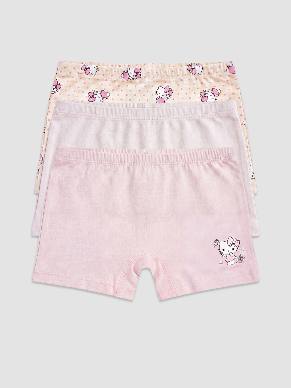 Sarı Hello Kitty Lisanslı Kız Çocuk 3'lü Boxer-5
