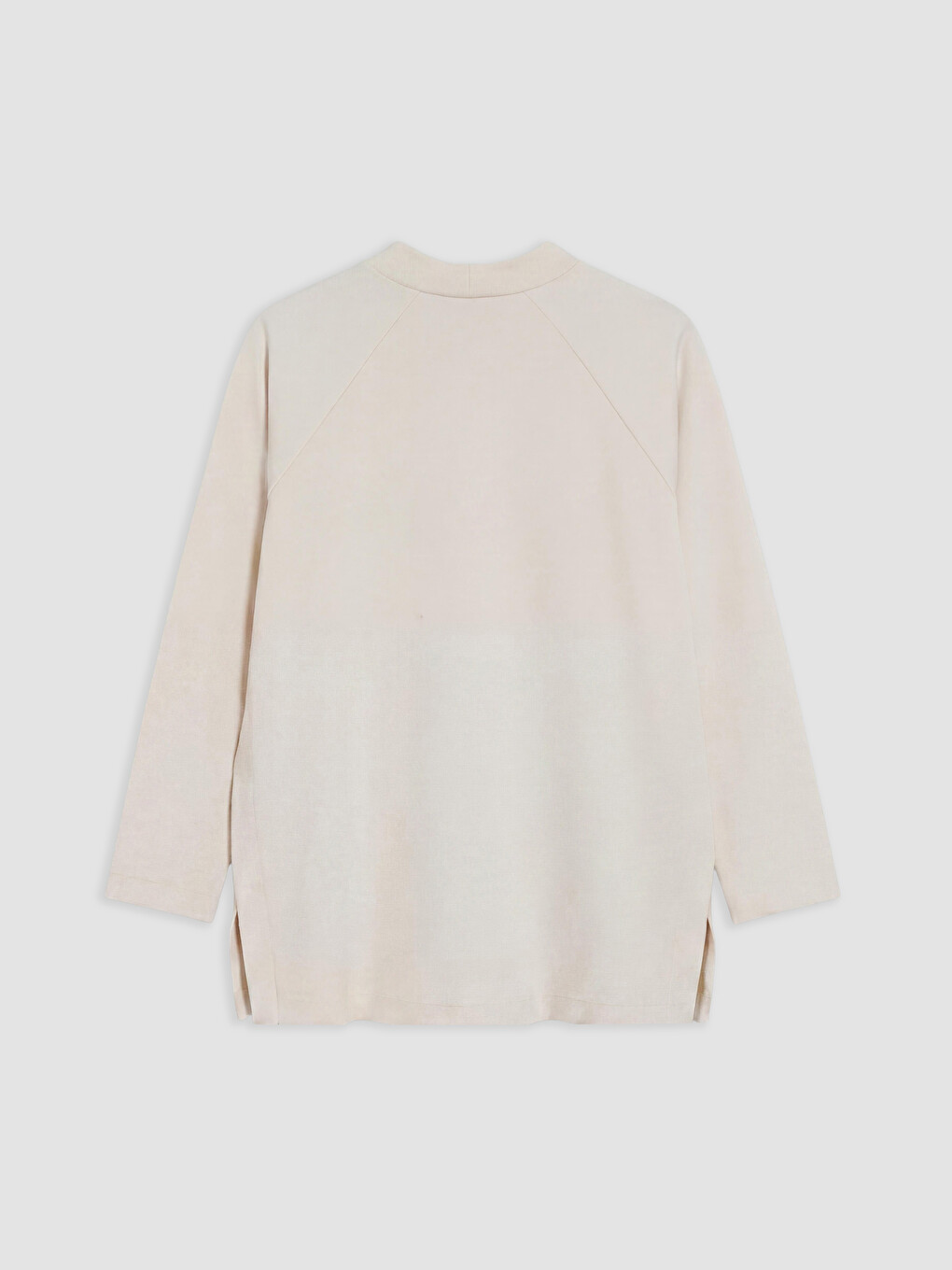 Bej Oversize Soft Touch Kadın Tunik-5