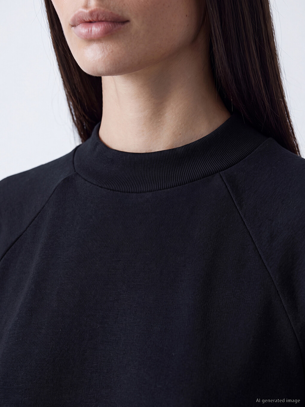 Siyah Oversize Soft Touch Kadın Tunik-2