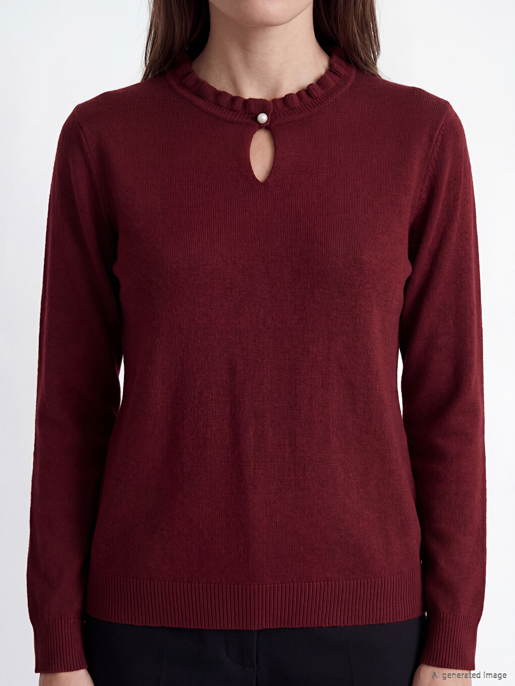 Crew Neck Women's Knitwear Sweater-2