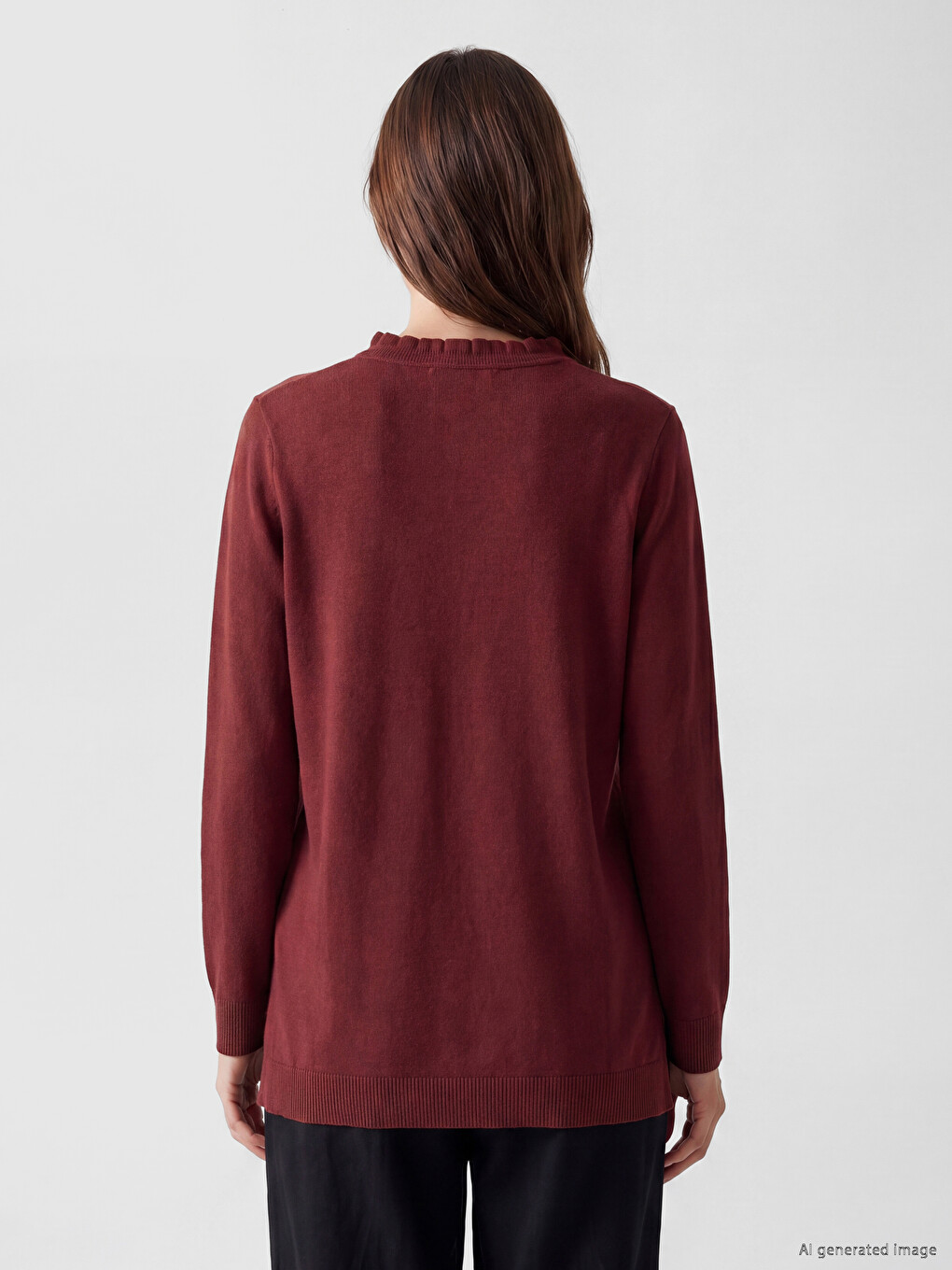 Crew Neck Women's Knitwear Sweater-3