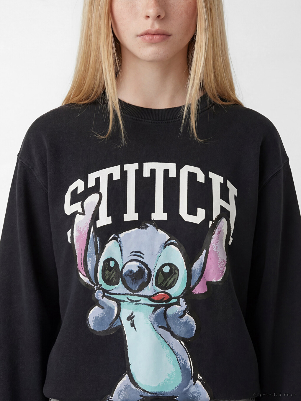 Lilo & Stitch Printed Women's Relaxed Fit Sweatshirt-2