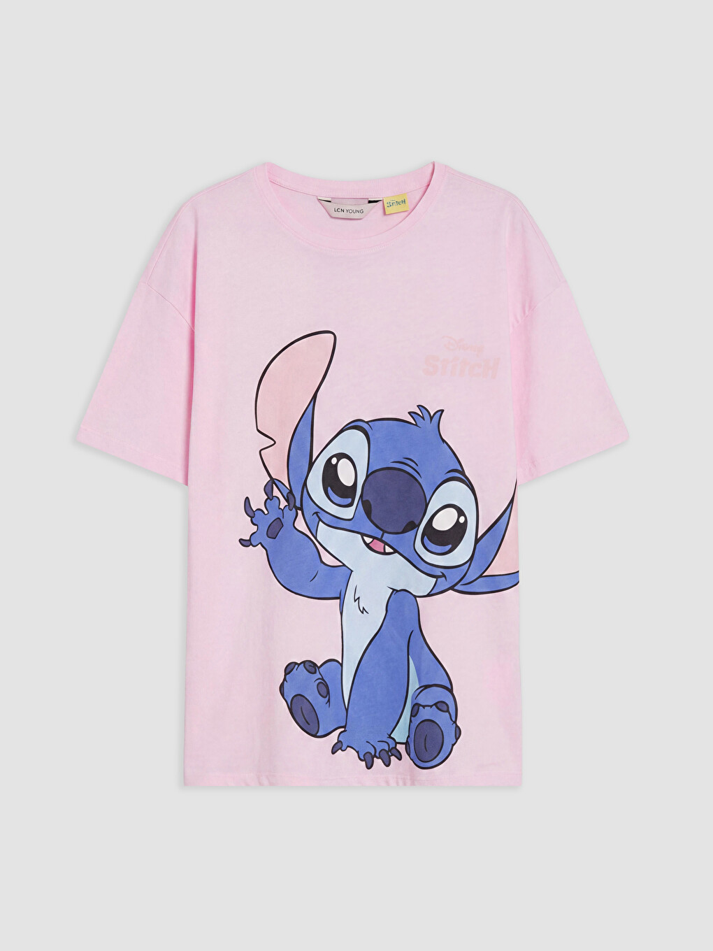 Pembe Stitch Baskılı Kadın Pijama Takım-5