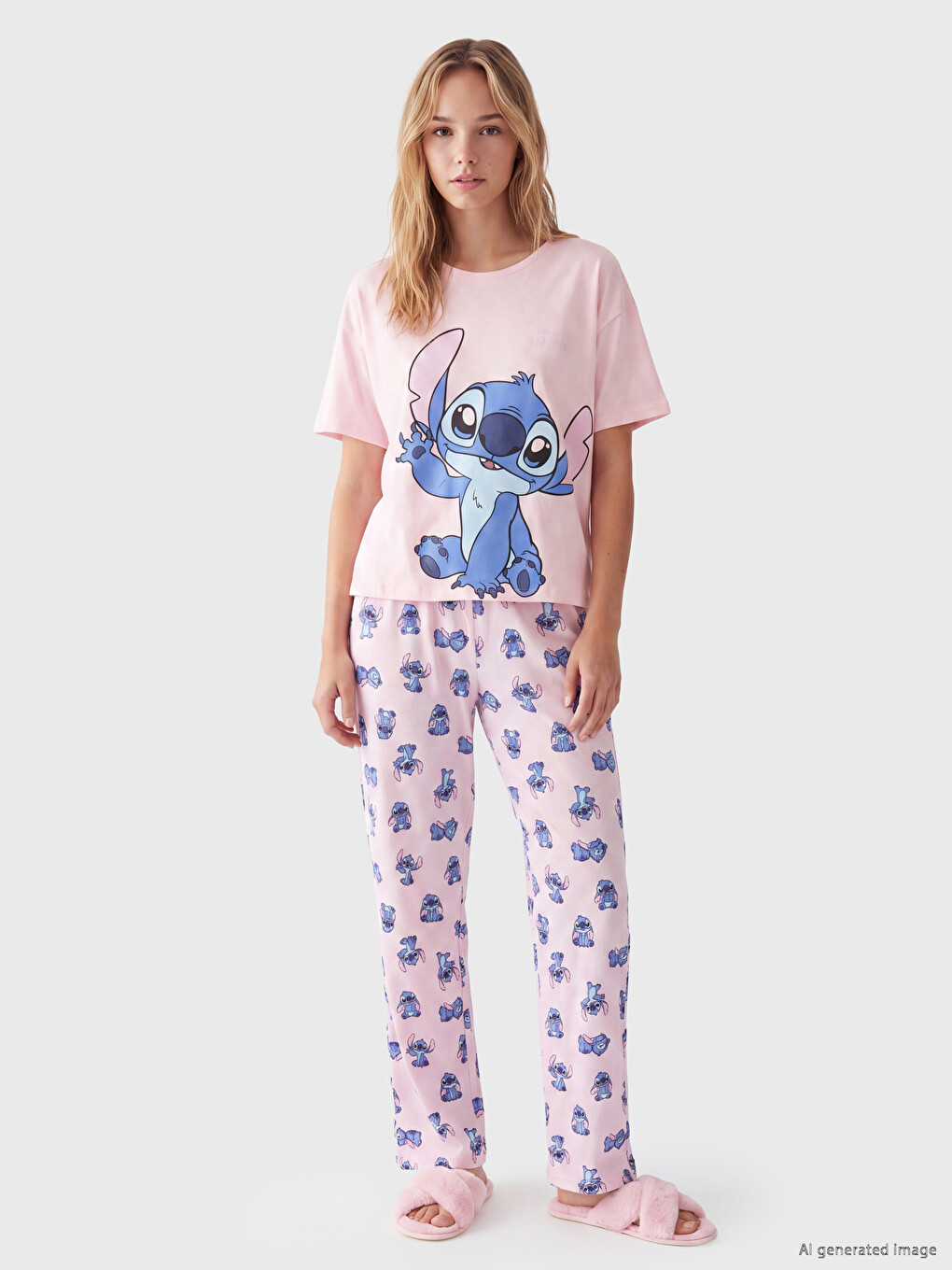 Set Pizhamash I Stampuar Stitch Për Gra