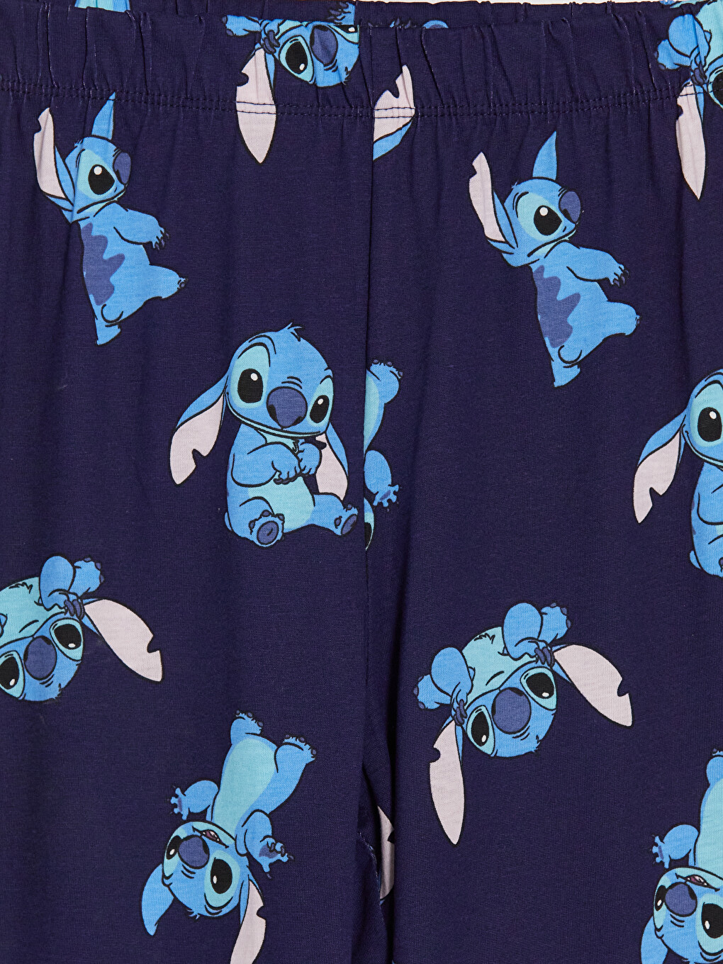 Lacivert Stitch Baskılı Kadın Pijama Takım-10