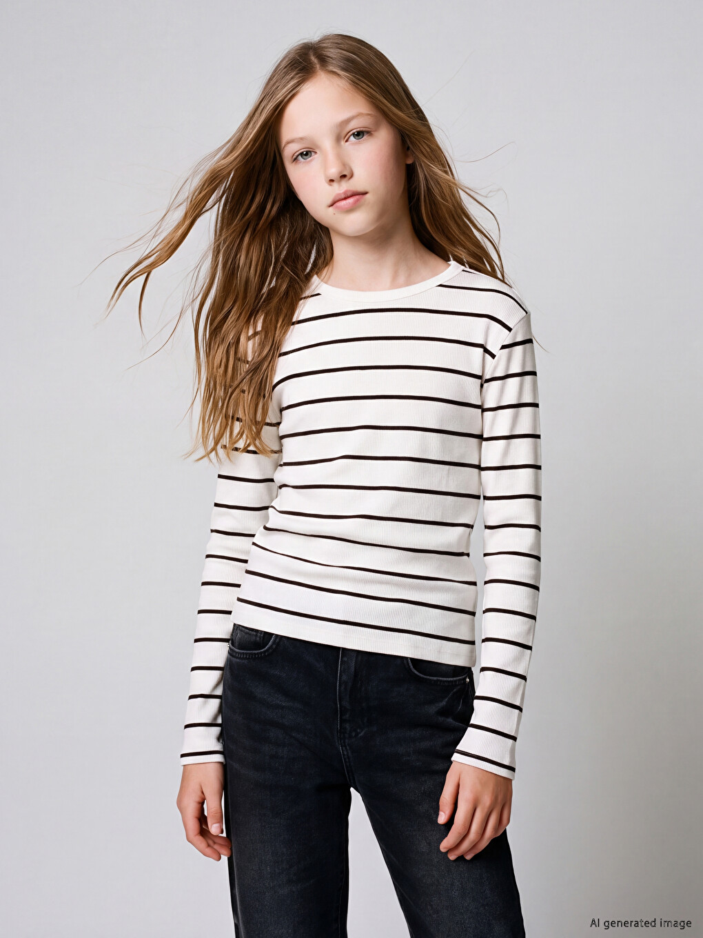 Ribbed Girls' T-shirt 2 Pack-1