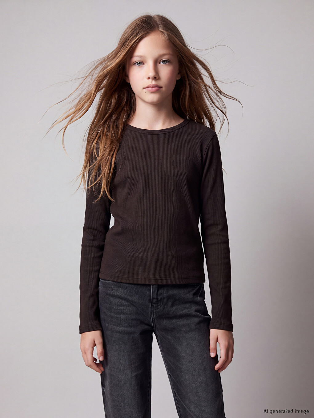 Ribbed Girls' T-shirt 2 Pack-2