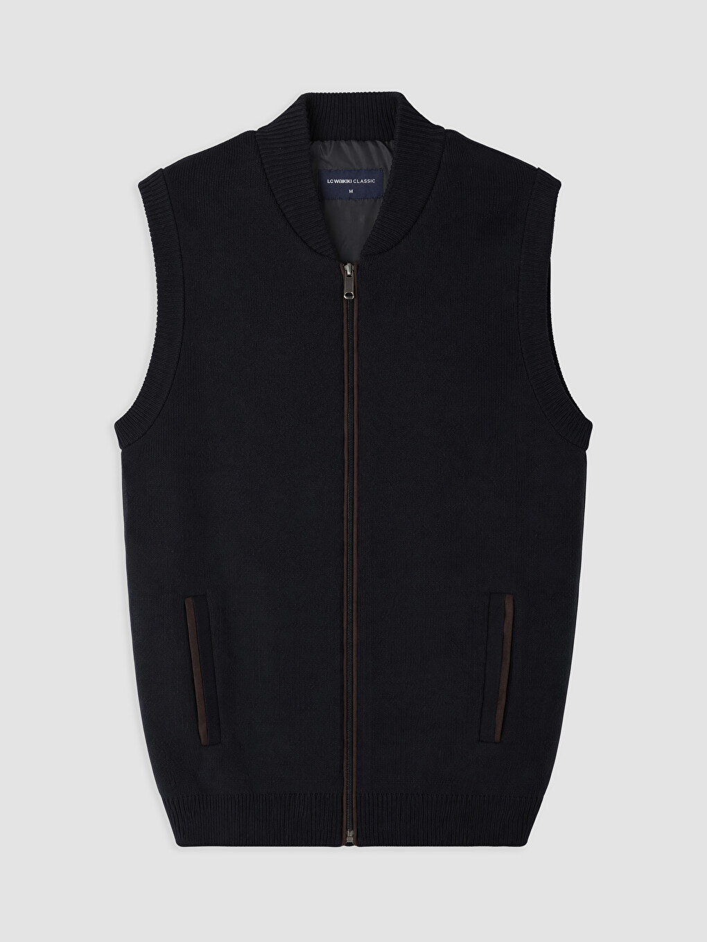 Lacivert Regular Fit Erkek Triko Yelek-4