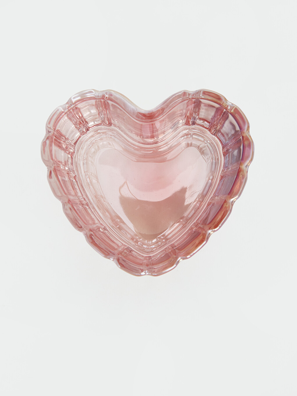 Heart Patterned Glass Sugar Bowl 9 Cm-2
