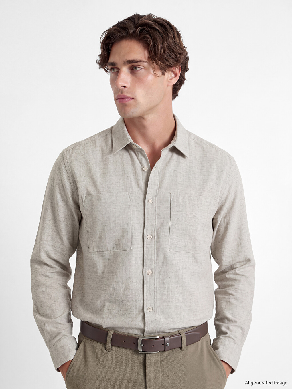 Regular Fit Dobby Men's Textured Shirt