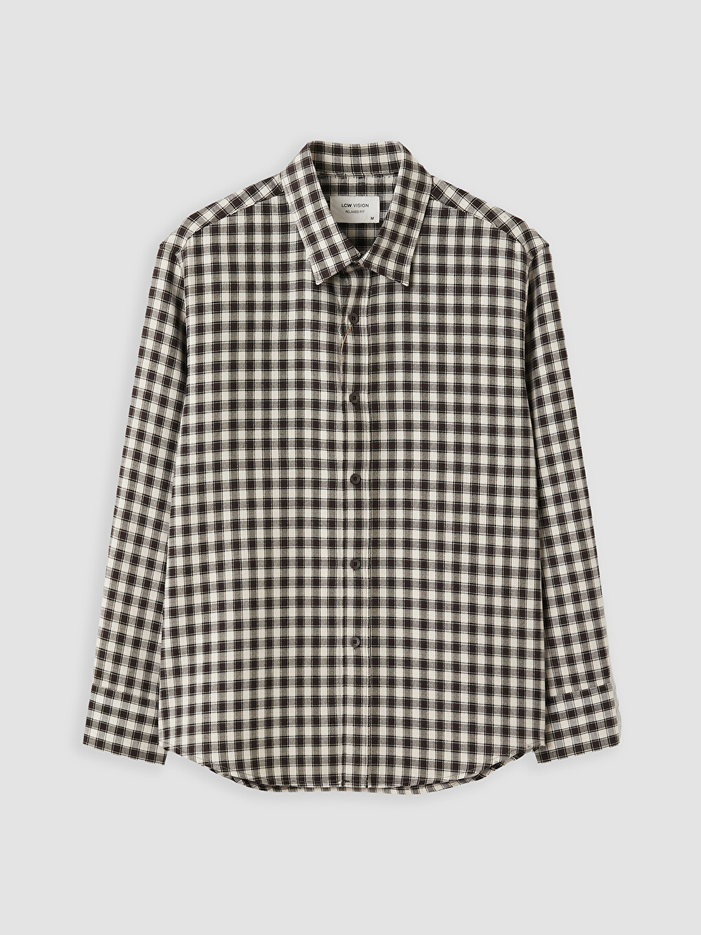 Standard Fit Plaid Gabardine Men's Shirt-3