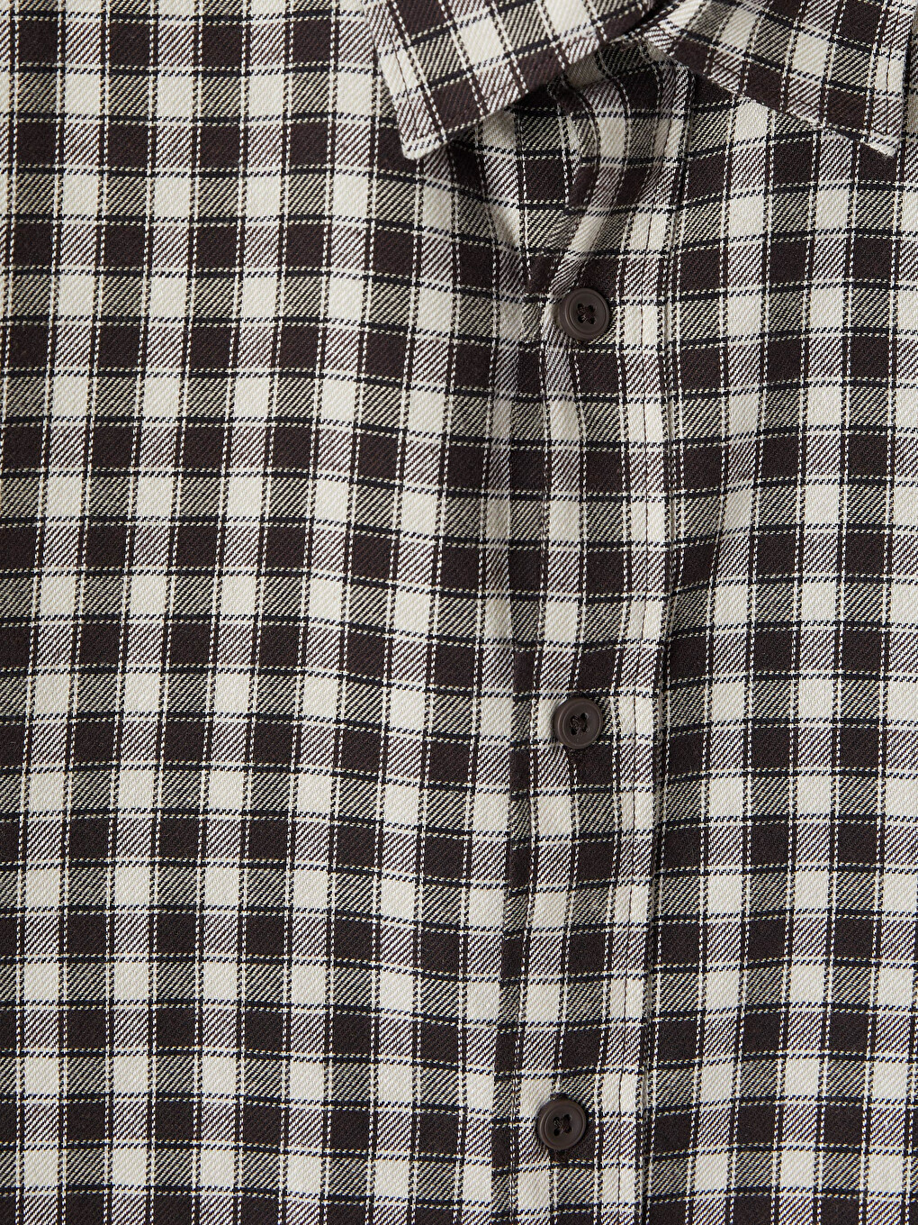 Standard Fit Plaid Gabardine Men's Shirt-4
