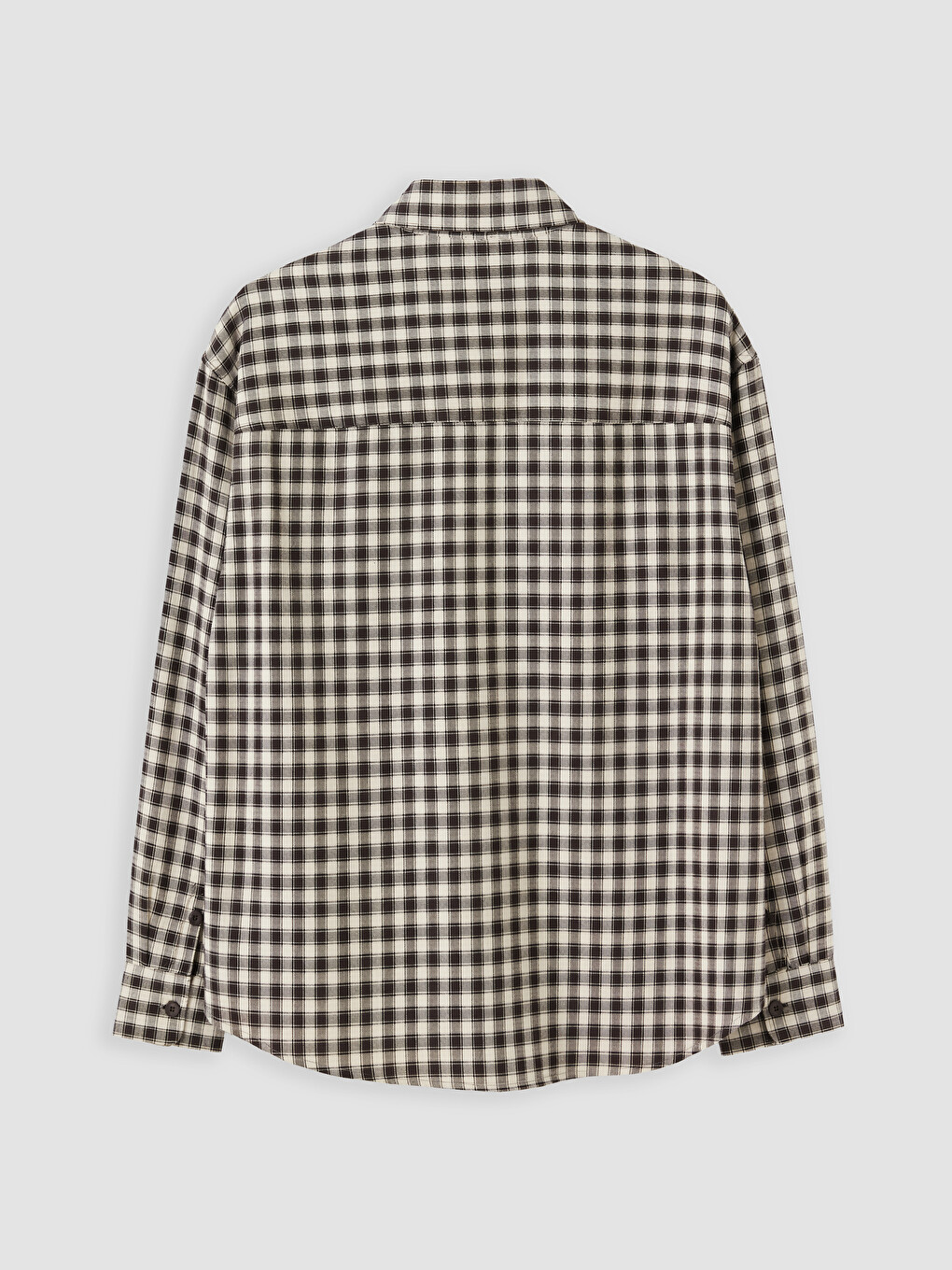 Standard Fit Plaid Gabardine Men's Shirt-5