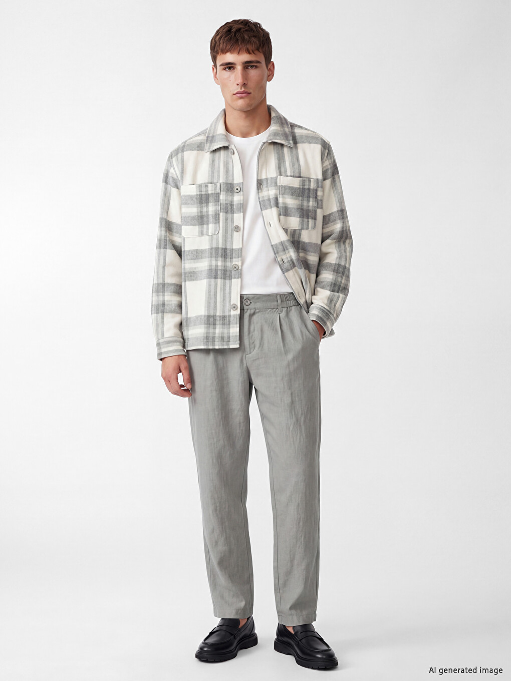 Regular Fit Plaid Men's Lumberjack Shirt Jacket-1
