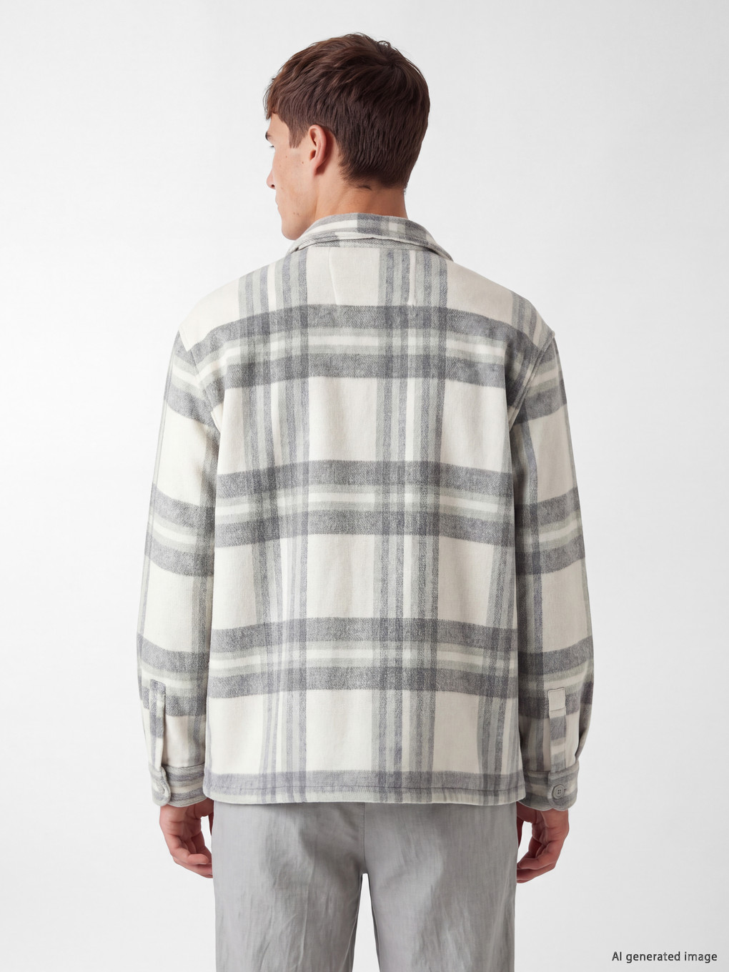 Regular Fit Plaid Men's Lumberjack Shirt Jacket-3