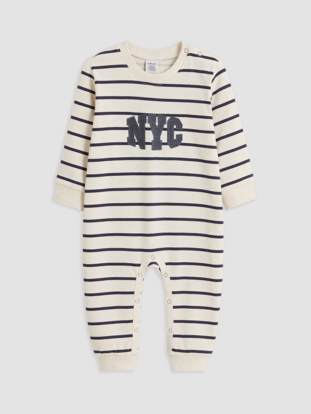 Nyc Printed Striped Baby Boys' Jumpsuit