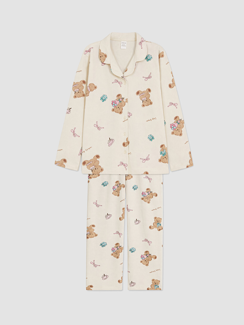 Girl Beige Pyjama Set