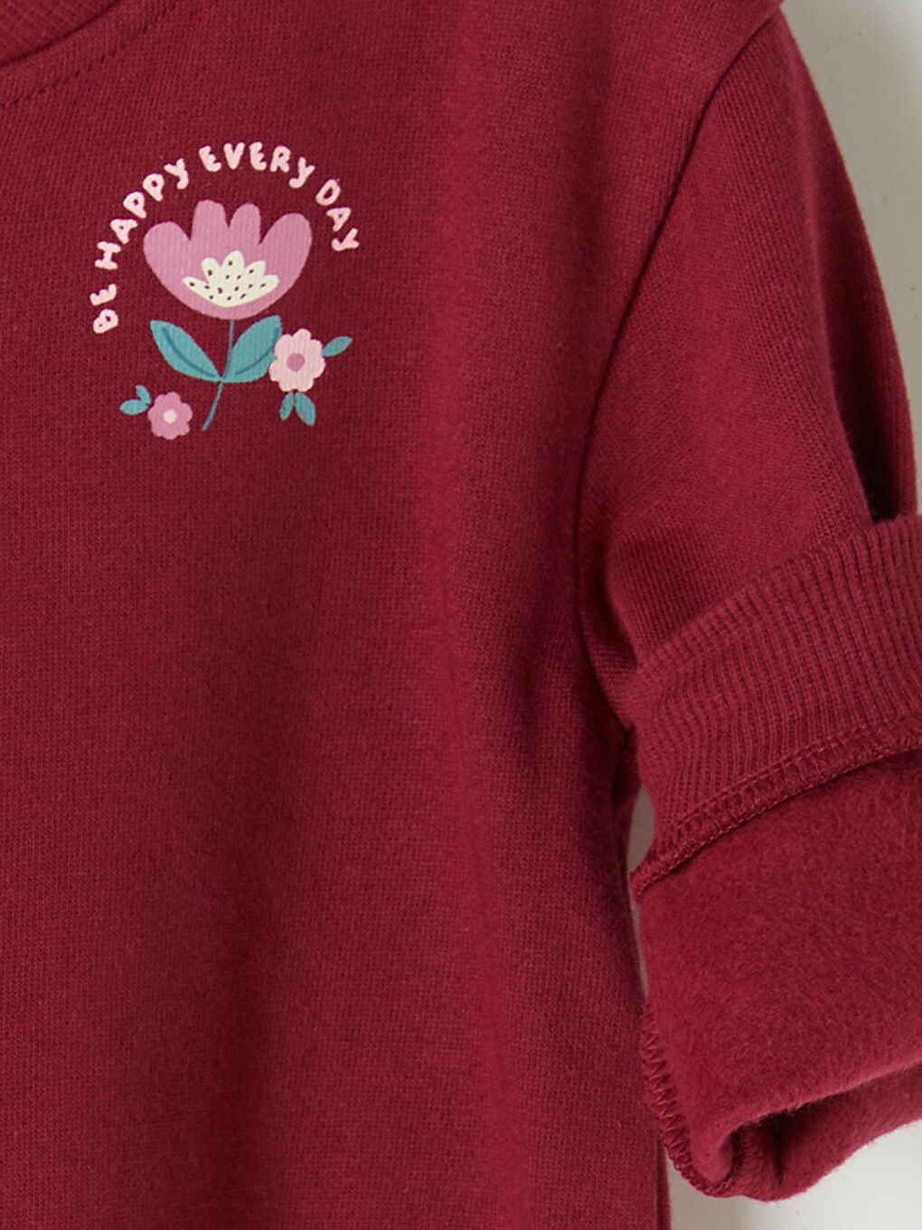 Flower Printed Baby Girls' Tracksuit Set-4