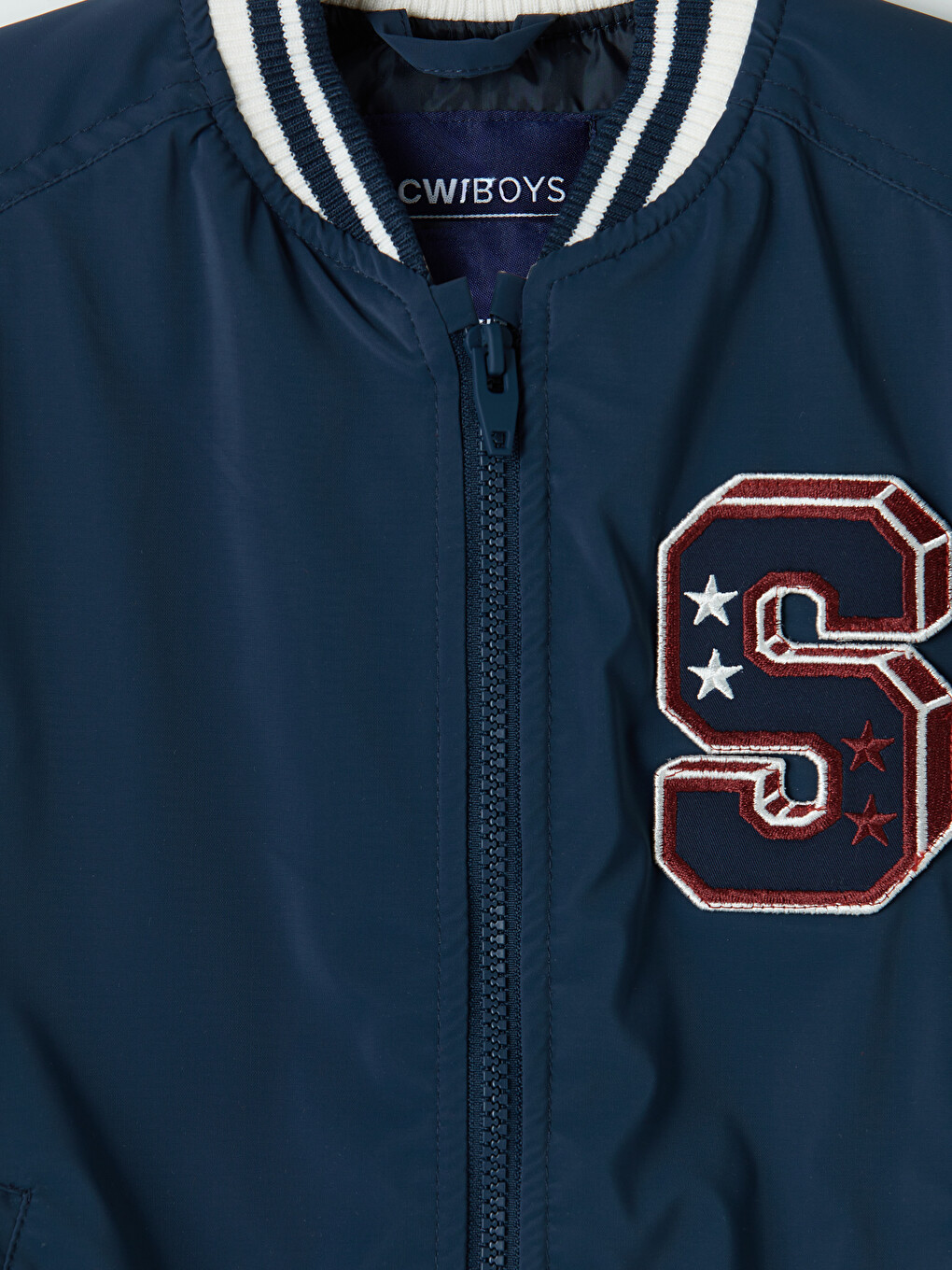 Baseball Collar Applique Detailed Boys' Coat-2