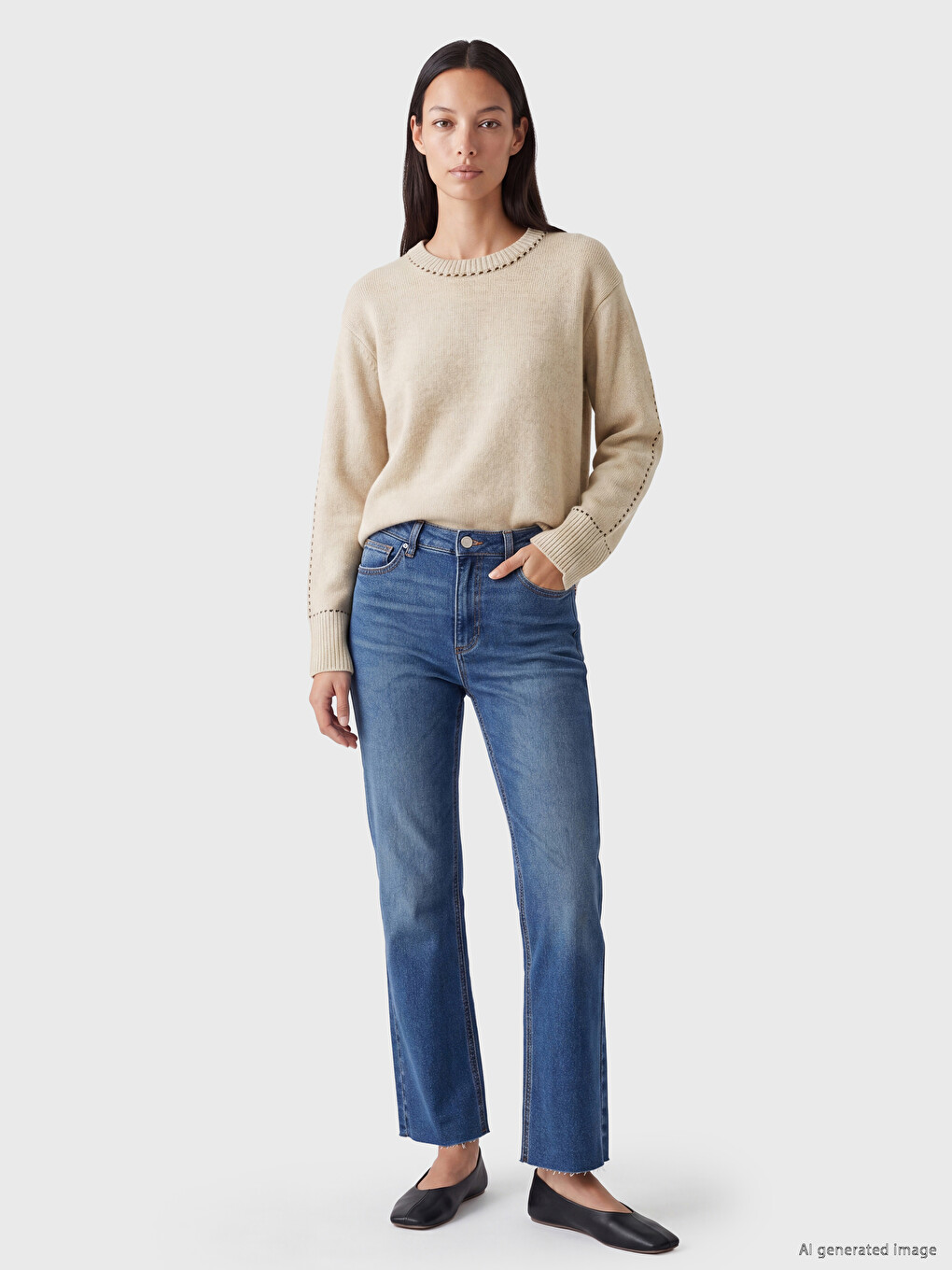 Wool Blended Women's Knitwear Sweater-1