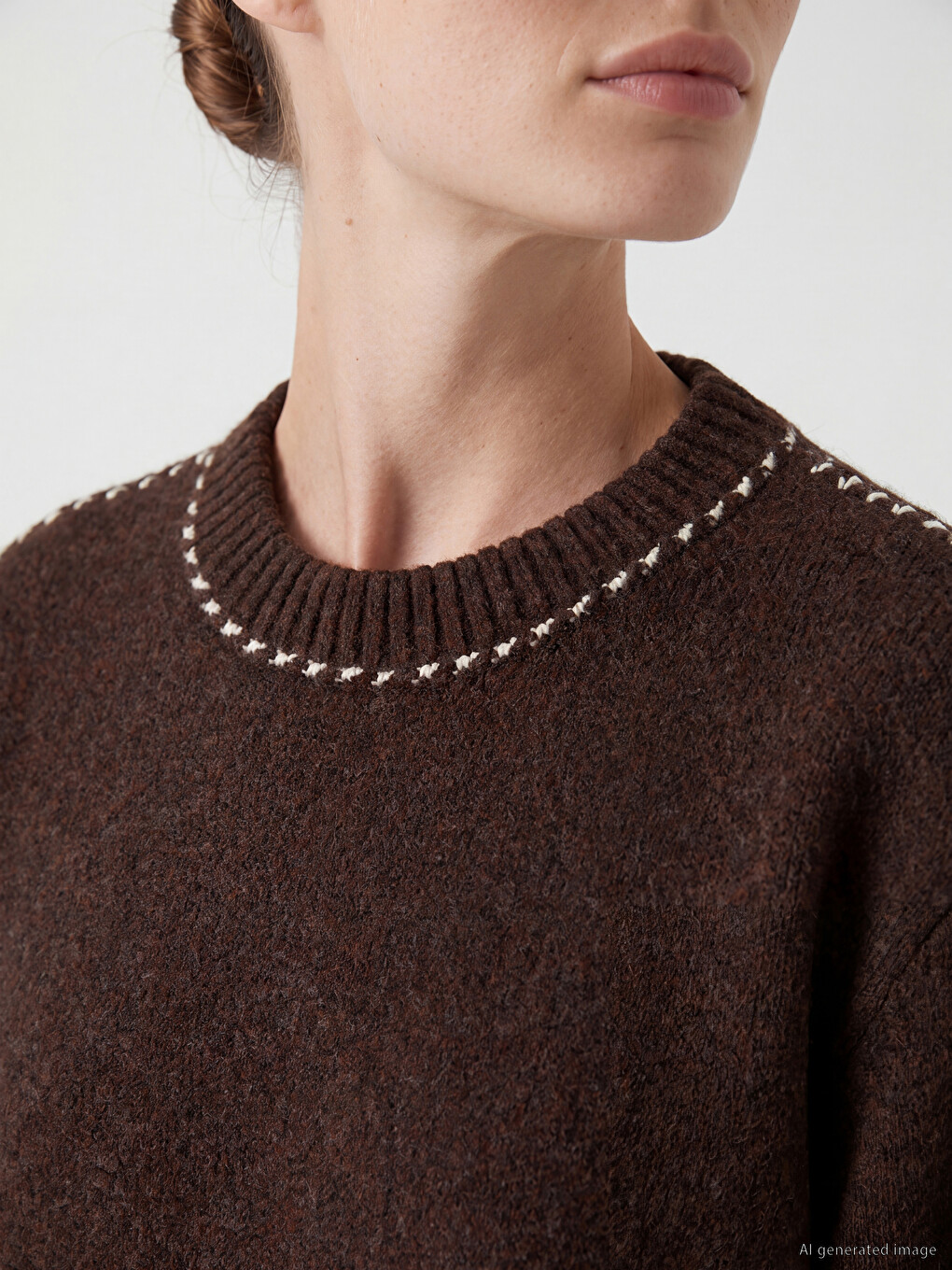 Wool Blended Women's Knitwear Sweater-2