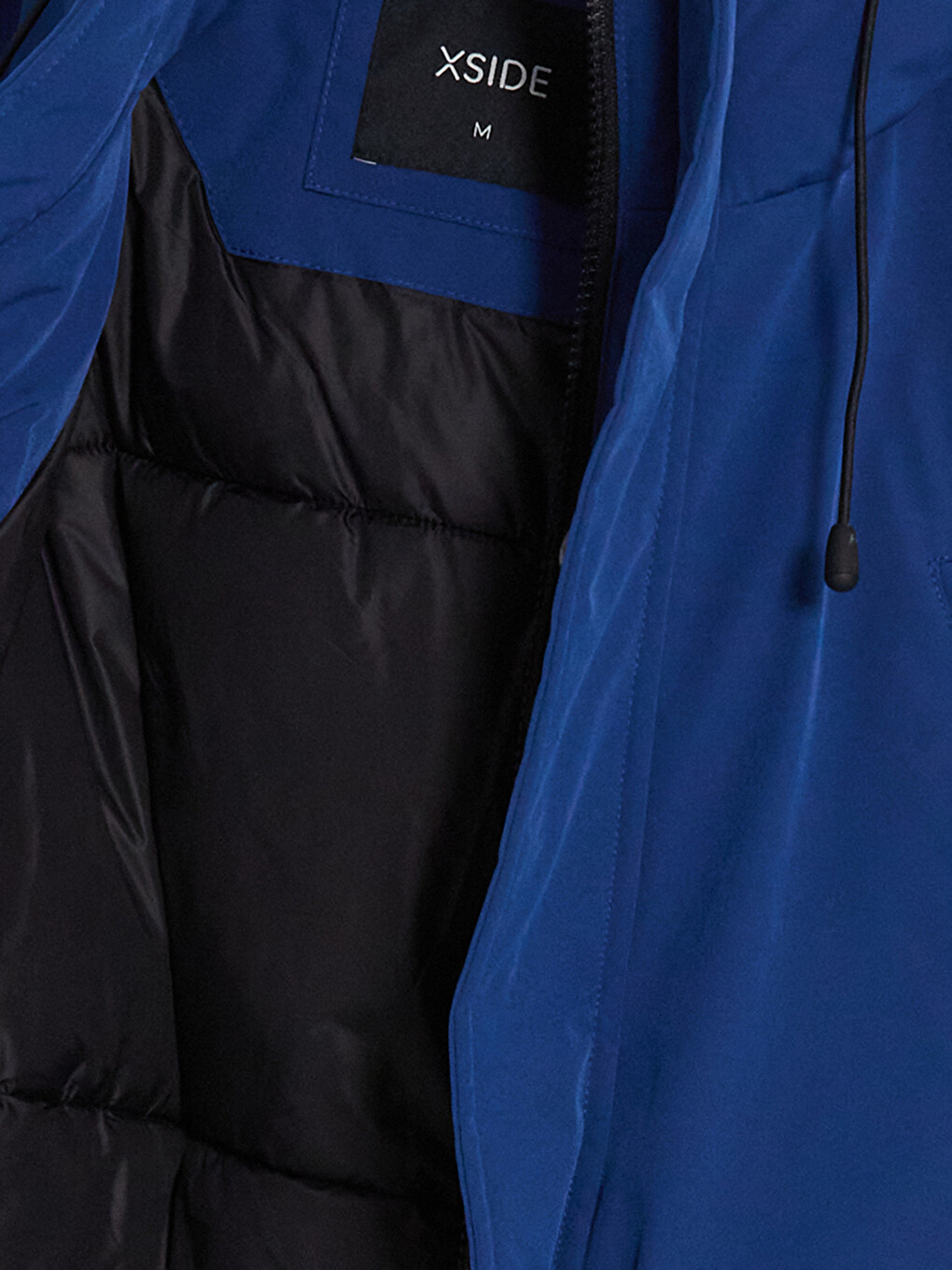 Hooded Men's Gabardine Puffer Coat-7