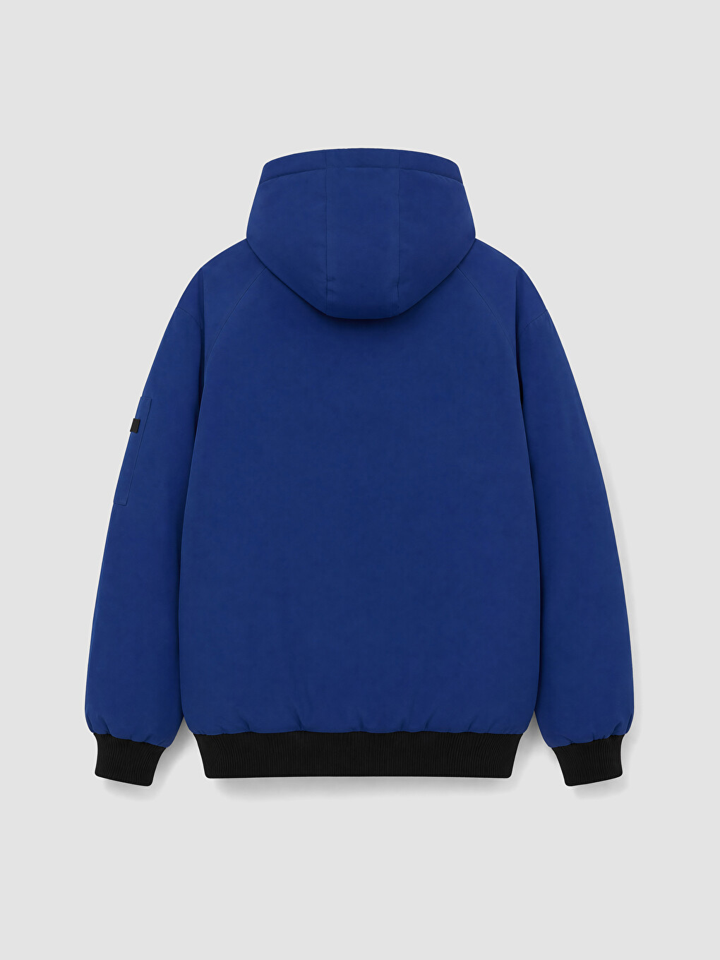 Hooded Men's Gabardine Puffer Coat-8