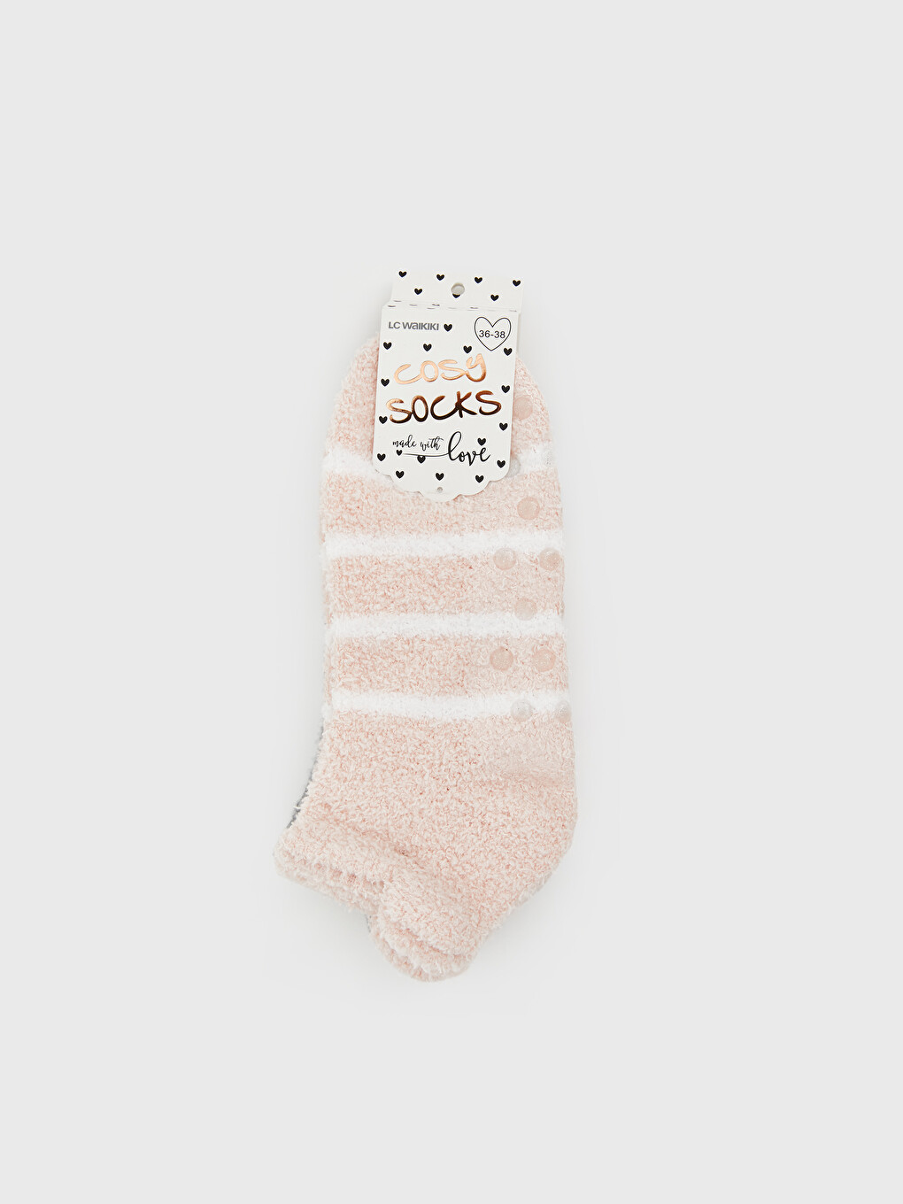 Striped Non-slip Sole Women's Home Sock 2 Pack-1