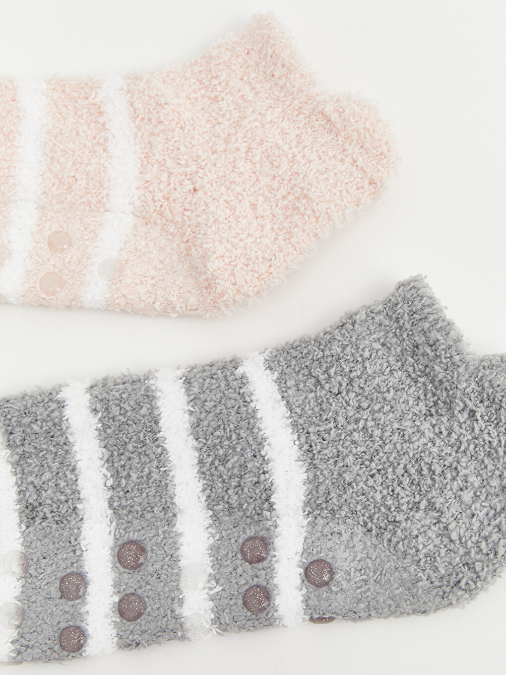 Striped Non-slip Sole Women's Home Sock 2 Pack-2