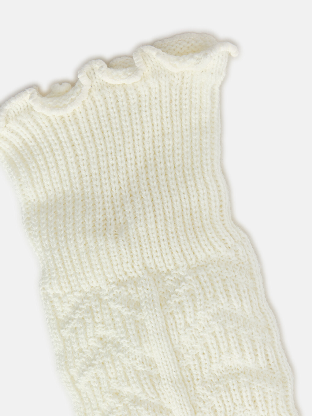 Woman Ecru Ankle Socks-2