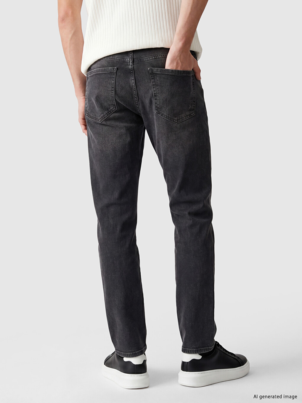 Gri 750 Slim Fit Erkek Jean Pantolon-1