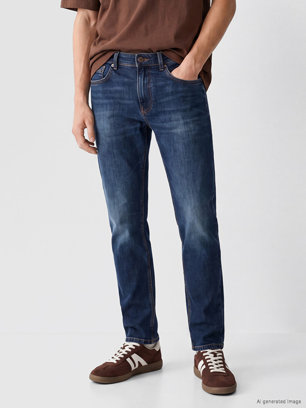 Yeşil 750 Slim Fit Erkek Jean Pantolon-1