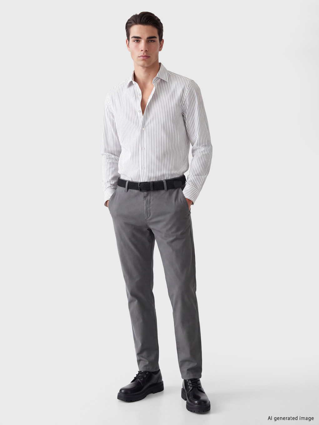 Slim Fit Striped Men's Shirt