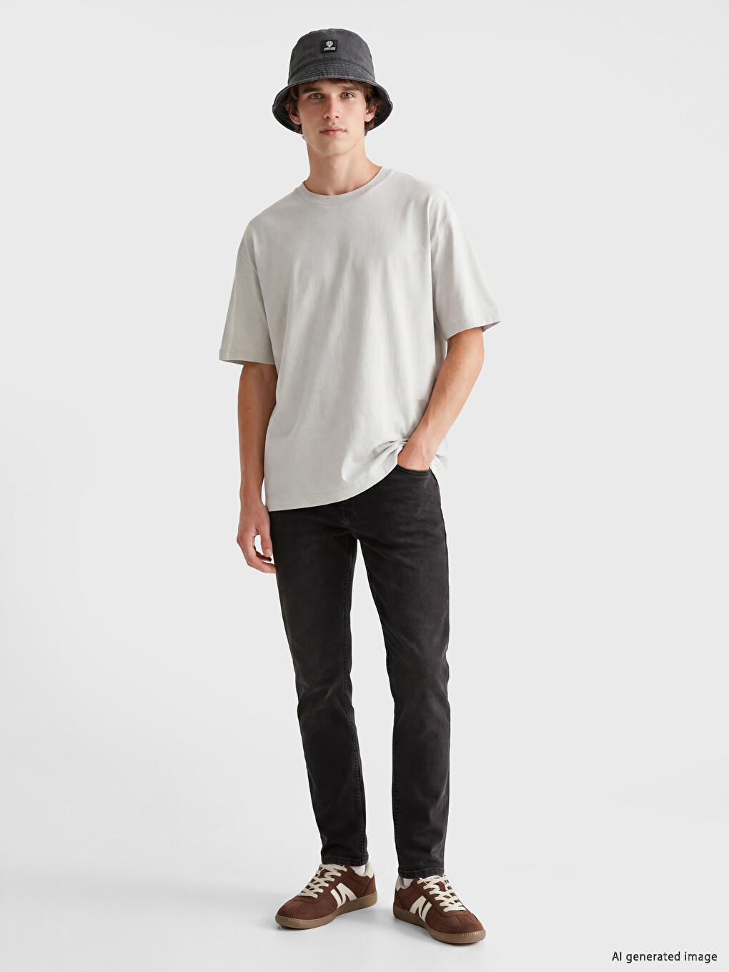 Siyah 750 Slim Fit Erkek Jean Pantolon-1