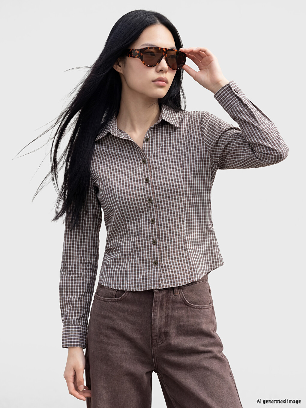 Chemise Brun Femme