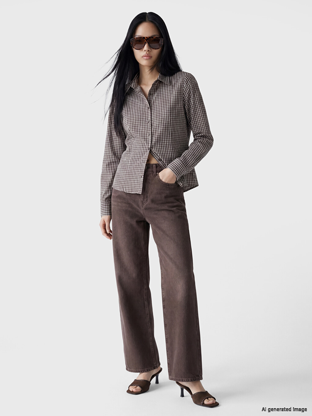 Chemise Brun Femme-1