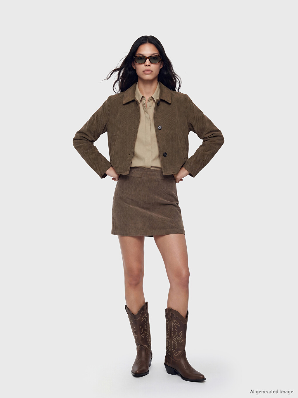 Woman Brown Blazer-1