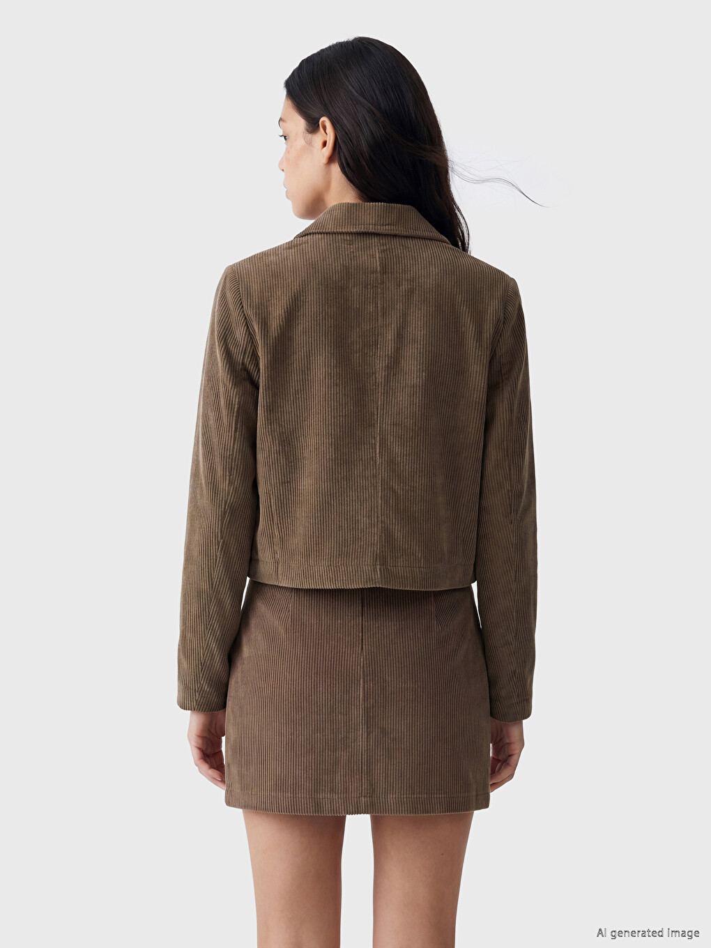 Woman Brown Blazer-4