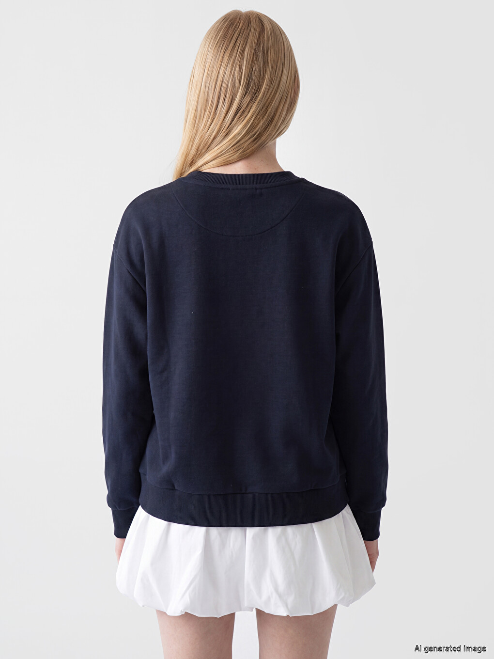 Sweat-shirt Marine Femme-3