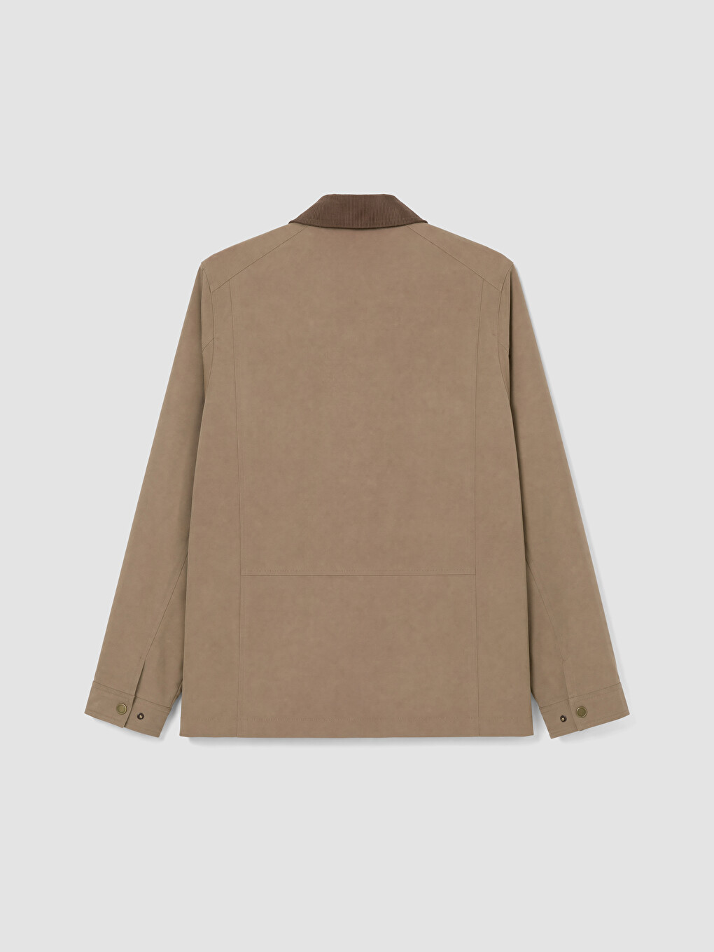 Bej Regular Fit Kontrast Yaka Erkek Mont-6