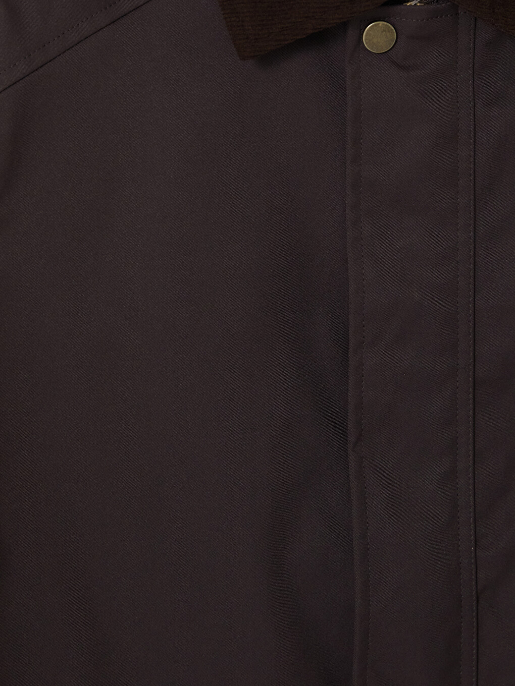 Kahverengi Regular Fit Kontrast Yaka Erkek Mont-6