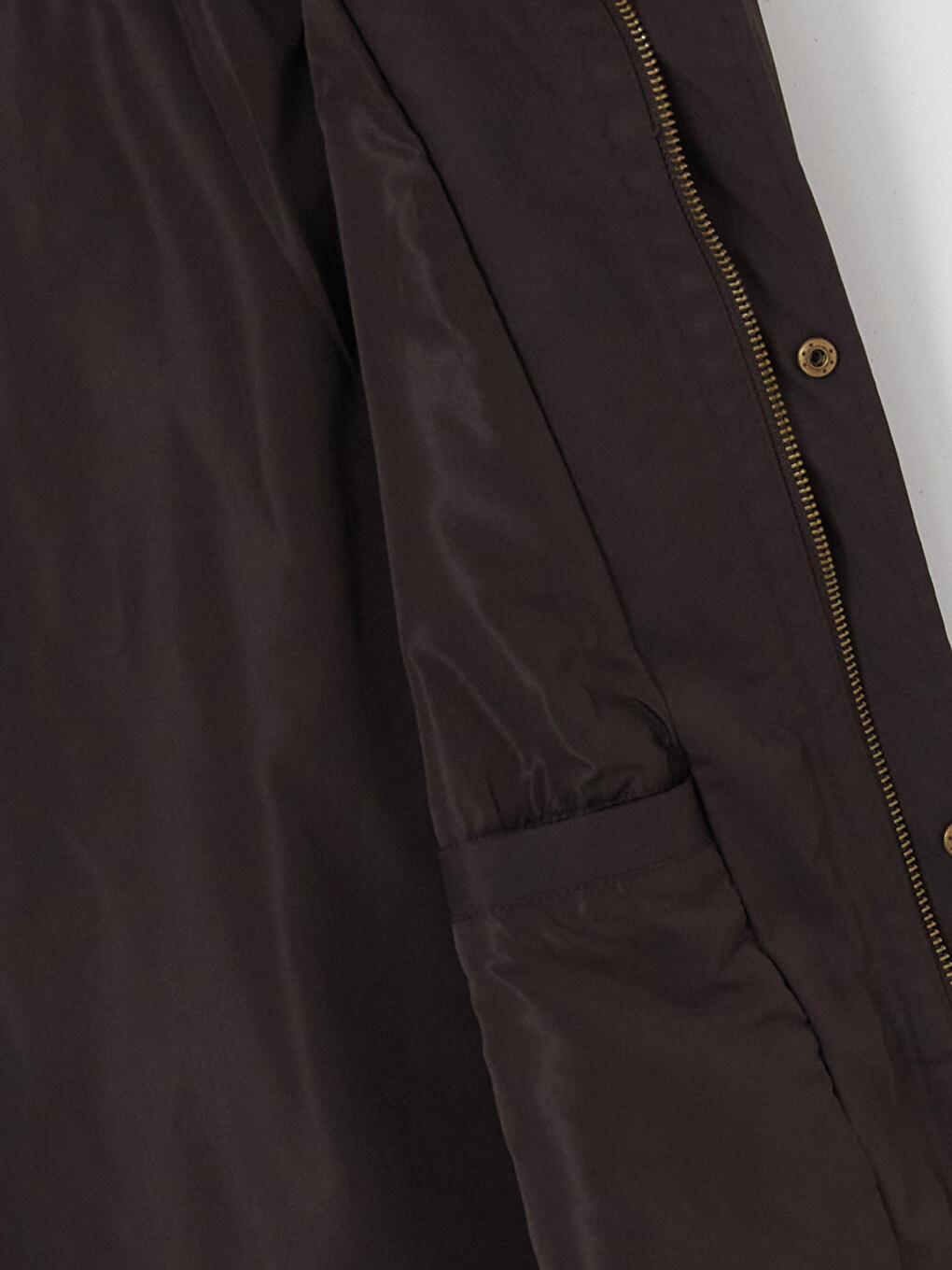 Kahverengi Regular Fit Kontrast Yaka Erkek Mont-7