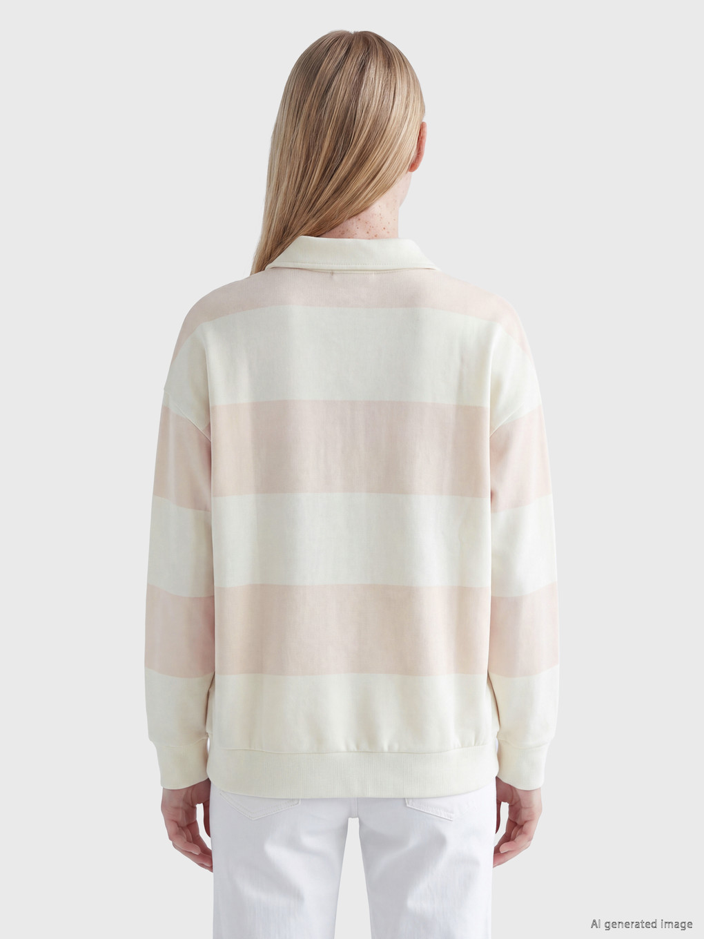Hello Kitty Baskılı Kadın Çizgili Sweatshirt-3