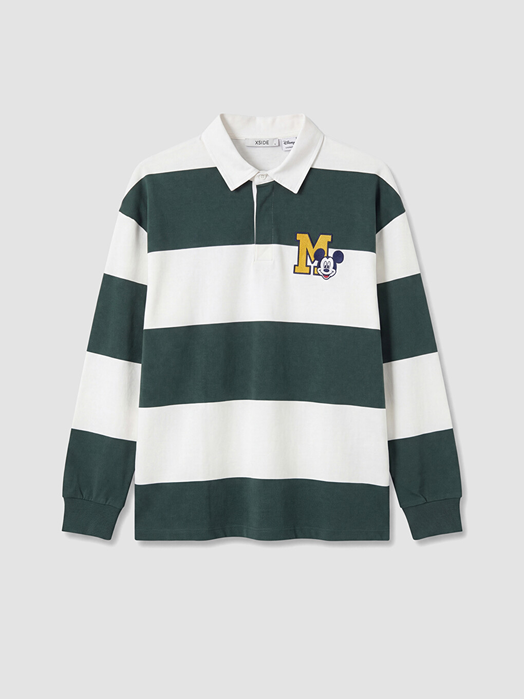 Polo Yaka Mickey Mouse Nakışlı Kadın Sweatshirt-4