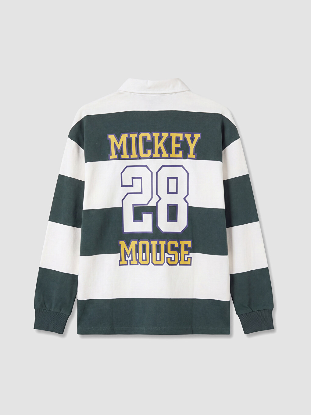 Polo Yaka Mickey Mouse Nakışlı Kadın Sweatshirt-6