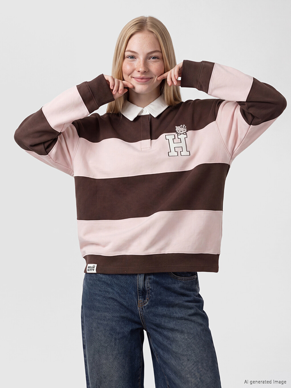 Woman Brown Sweatshirt