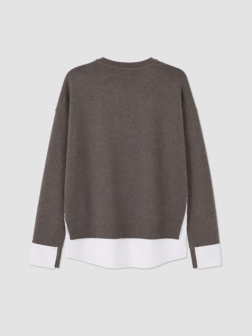Crew Neck Shirt Look Women's Sweatshirt-6